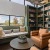 bookshelves filled with books in reading corner