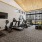 high ceilings and large windows in fitness center